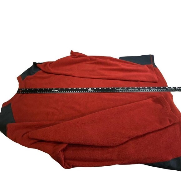 COLUMBIA Men Pullover Long Sleeve Fleece Top Red Black L B53-2 - Picture 5 of 6
